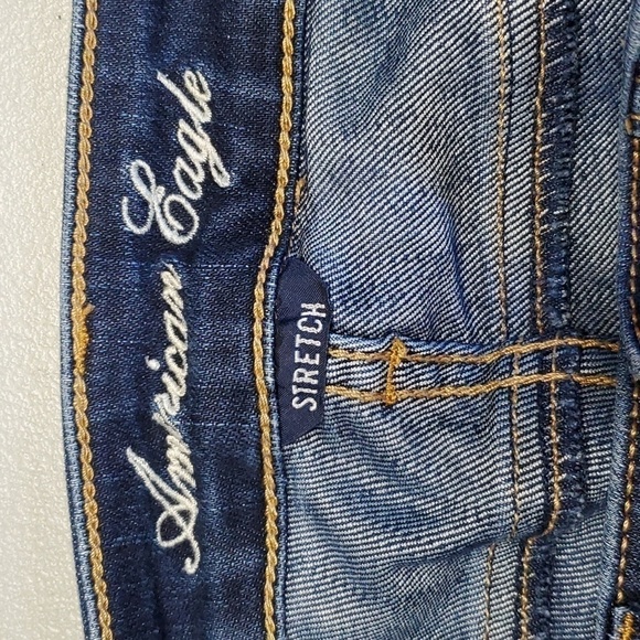 AMERICAN Eagle dark wash size 6 stretch skinny jeans - Picture 6 of 8